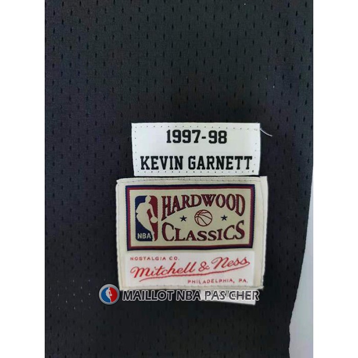 Maillot Minnesota Timberwolves Kevin Garnett NO 21 Hardwood Classics Throwback Noir
